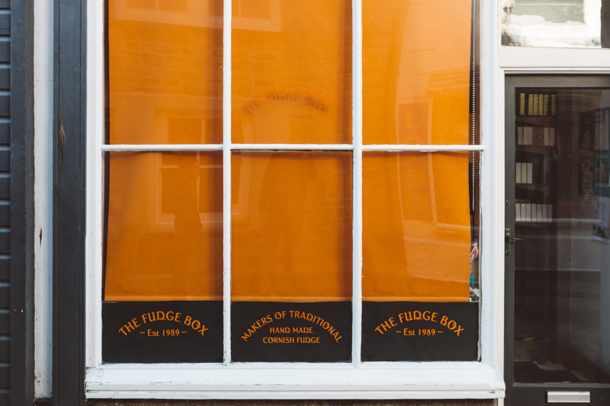 A Cornish fudge shop window in St Ives