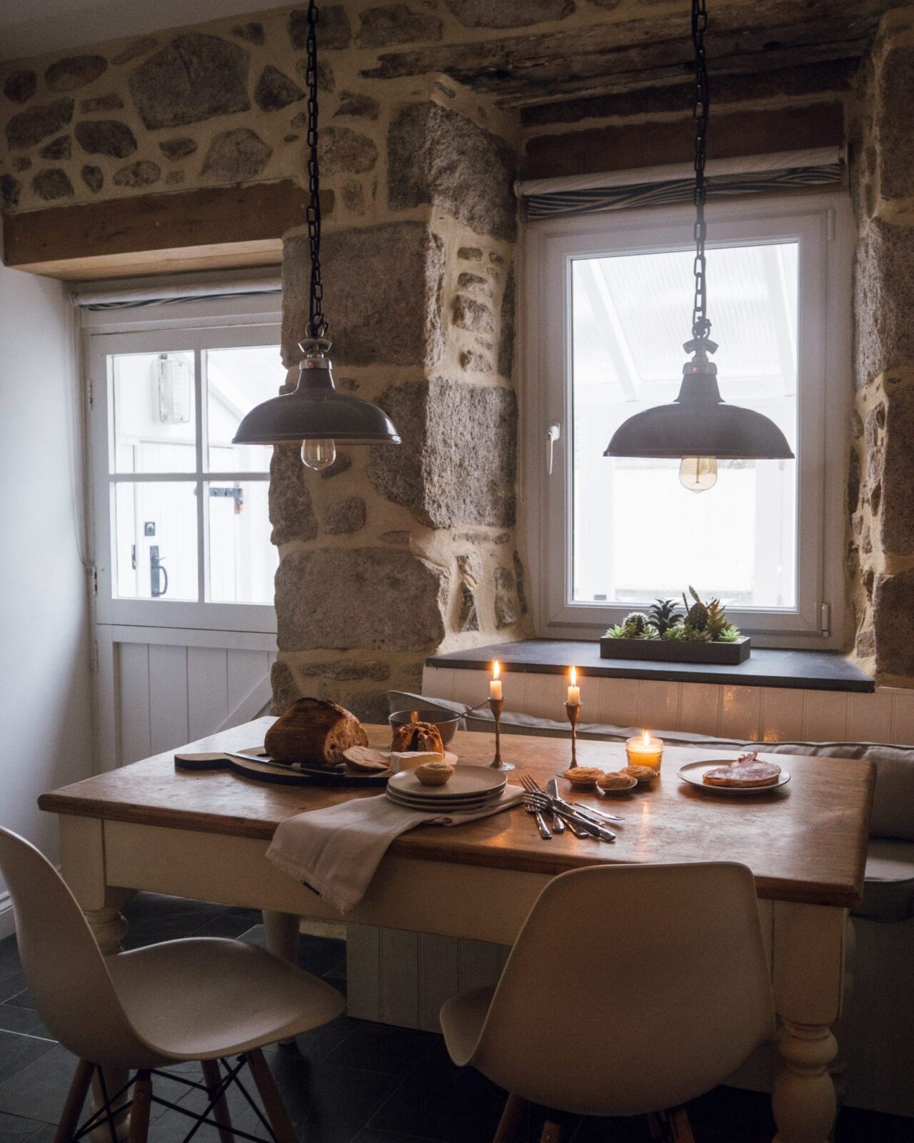 Coxswain's Cottage evening Christmas set up