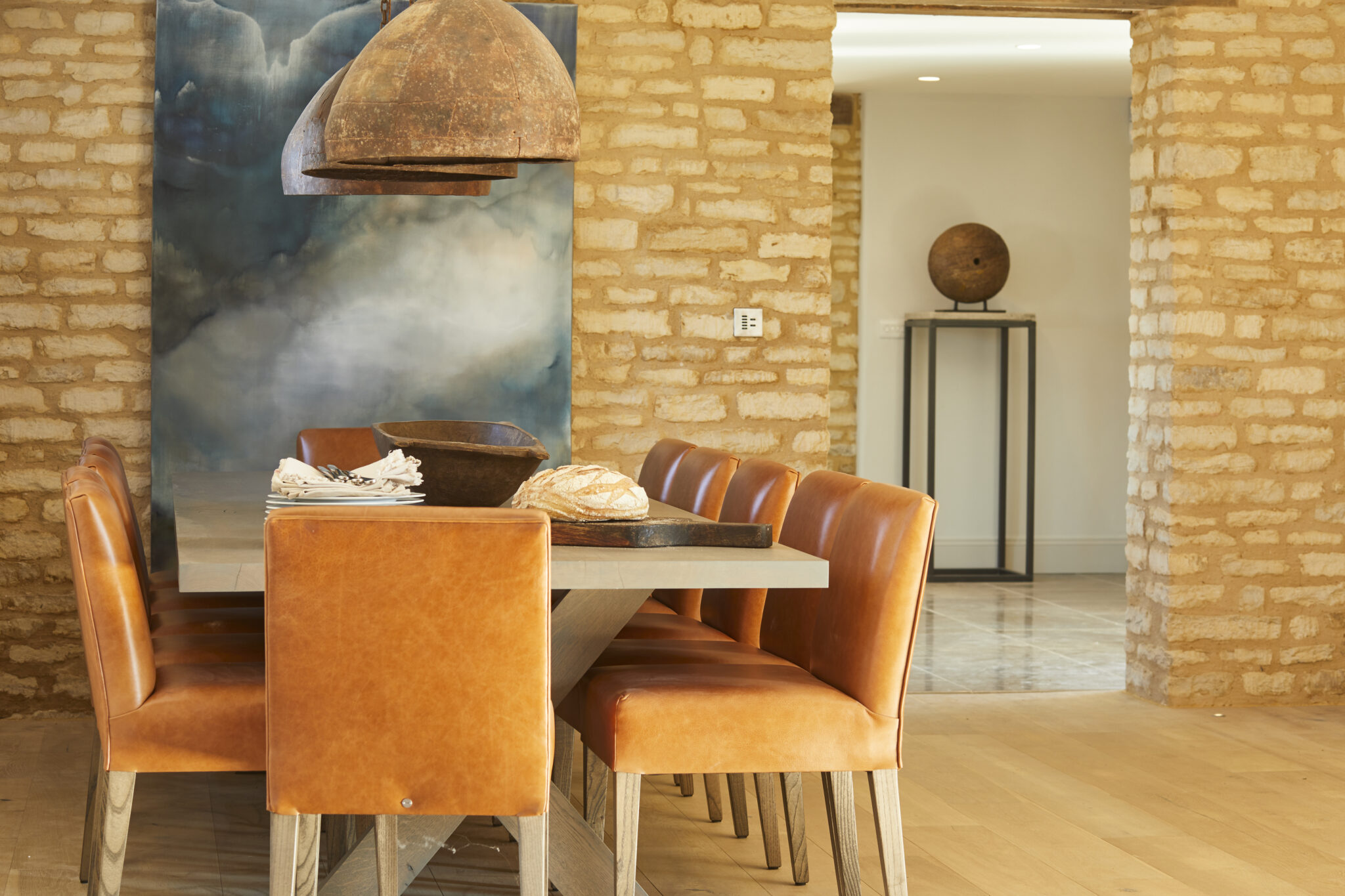 the grain store cotswolds open plan dining room