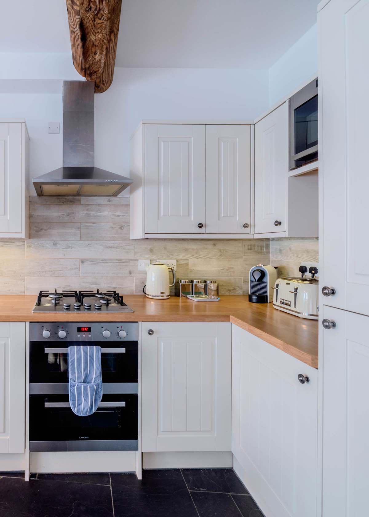 Simple white cottage kitchen