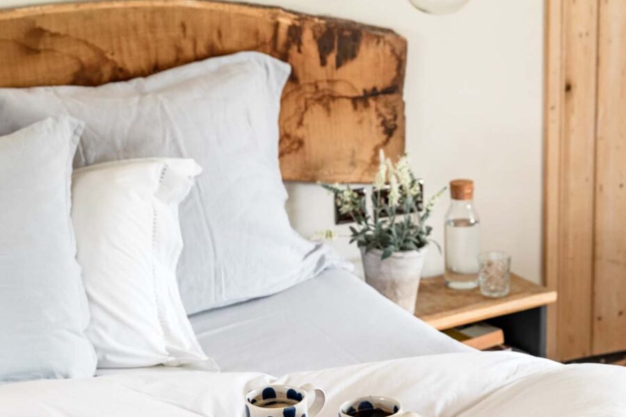 Croissant Breakfast Tray in Bed