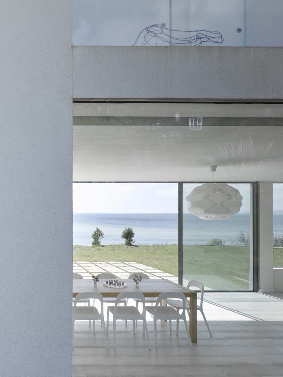 Dining room with sea views at Little Cottage