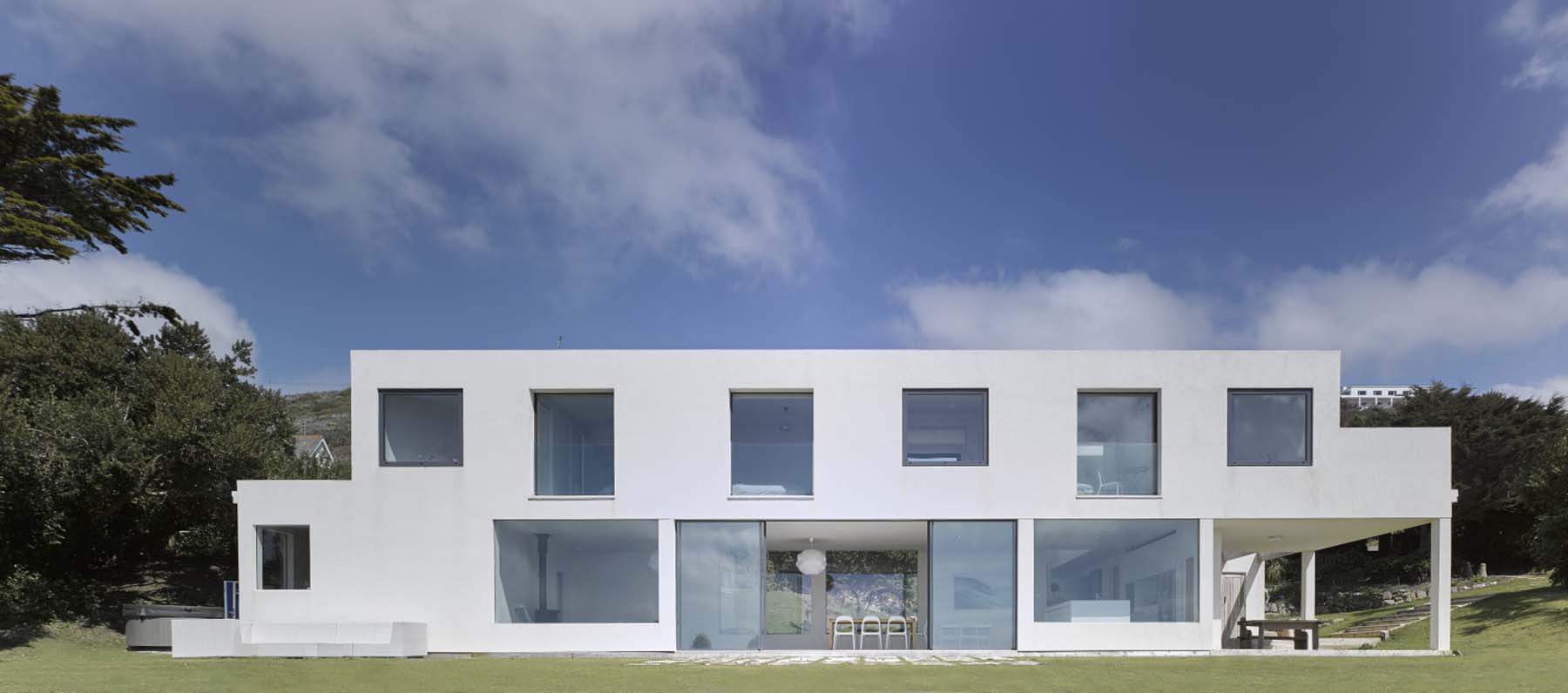 Large white beach house