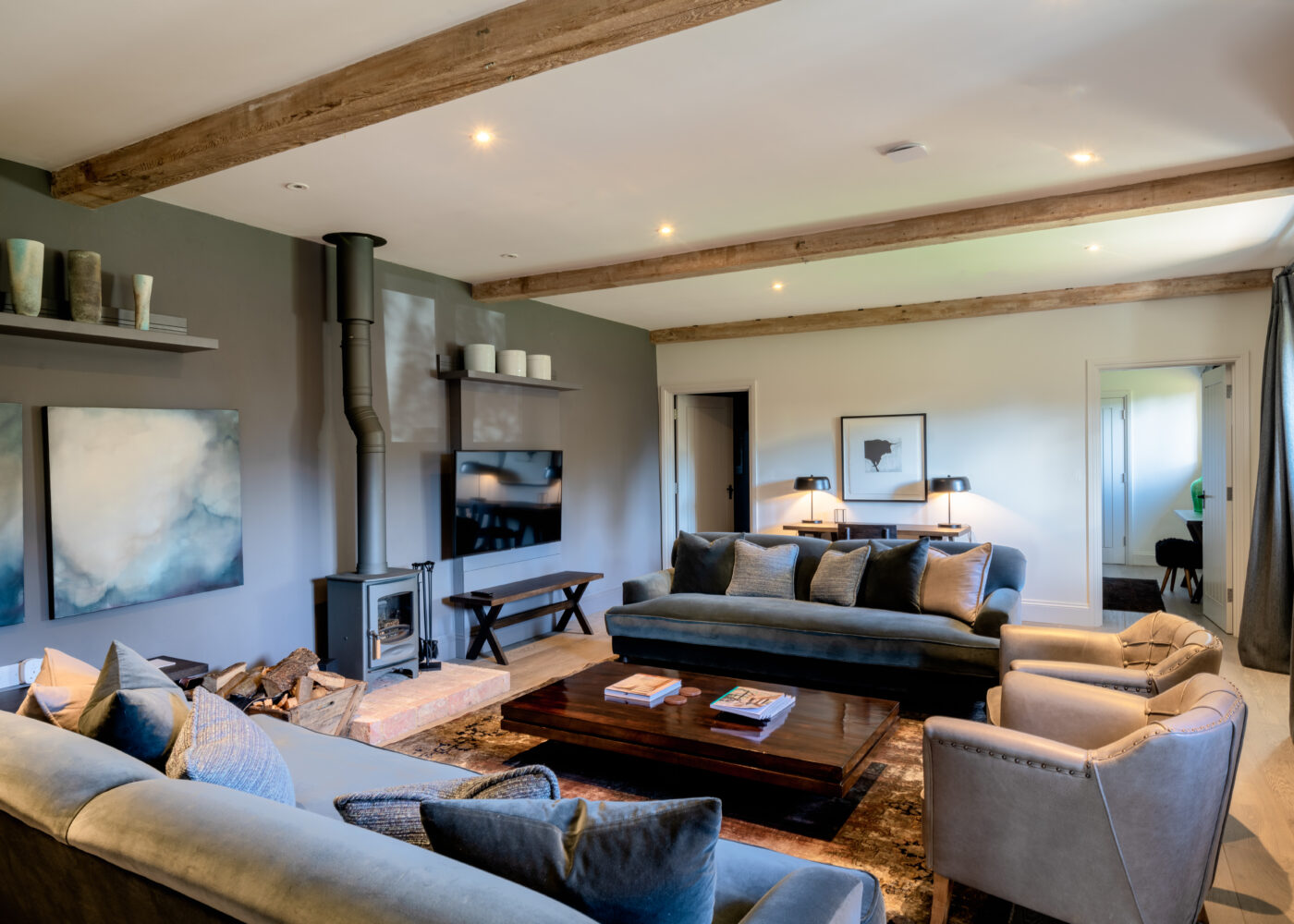 Large Open Plan Living Area in The Stables Cotswolds