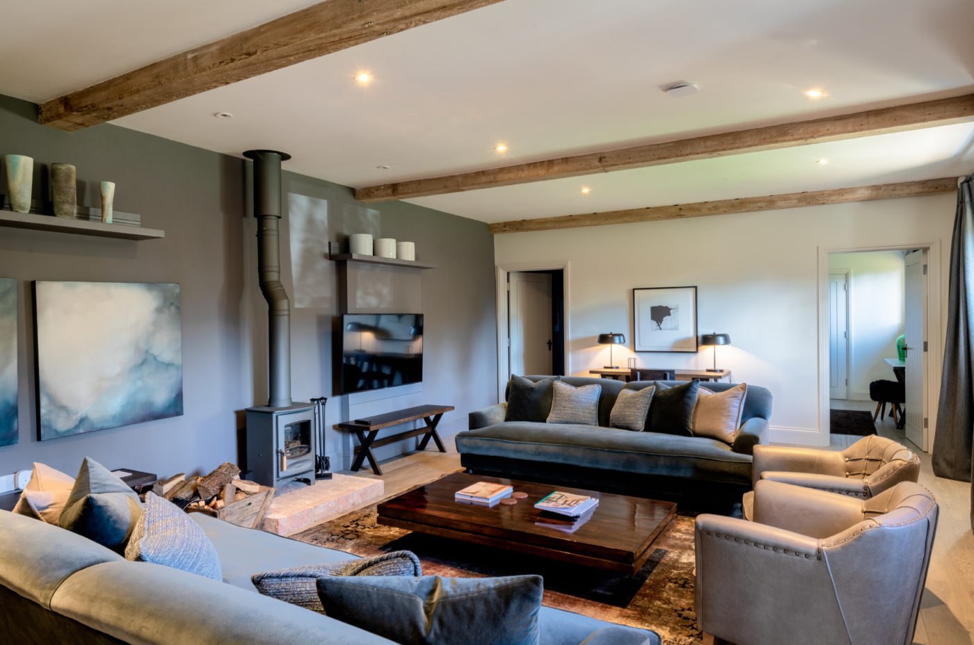 Large Open Plan Living Area in The Stables Cotswolds