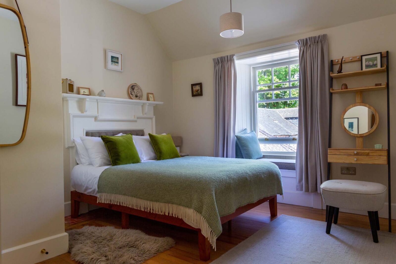 Green double bedroom