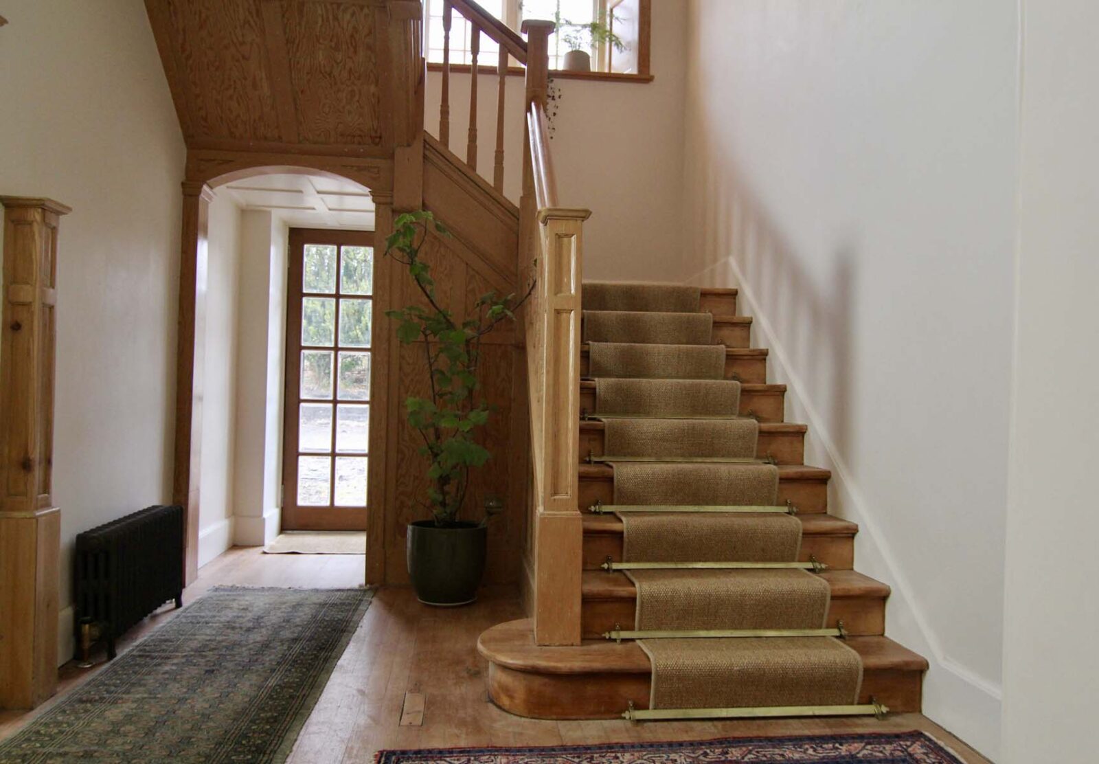 Ornate wooden staircase