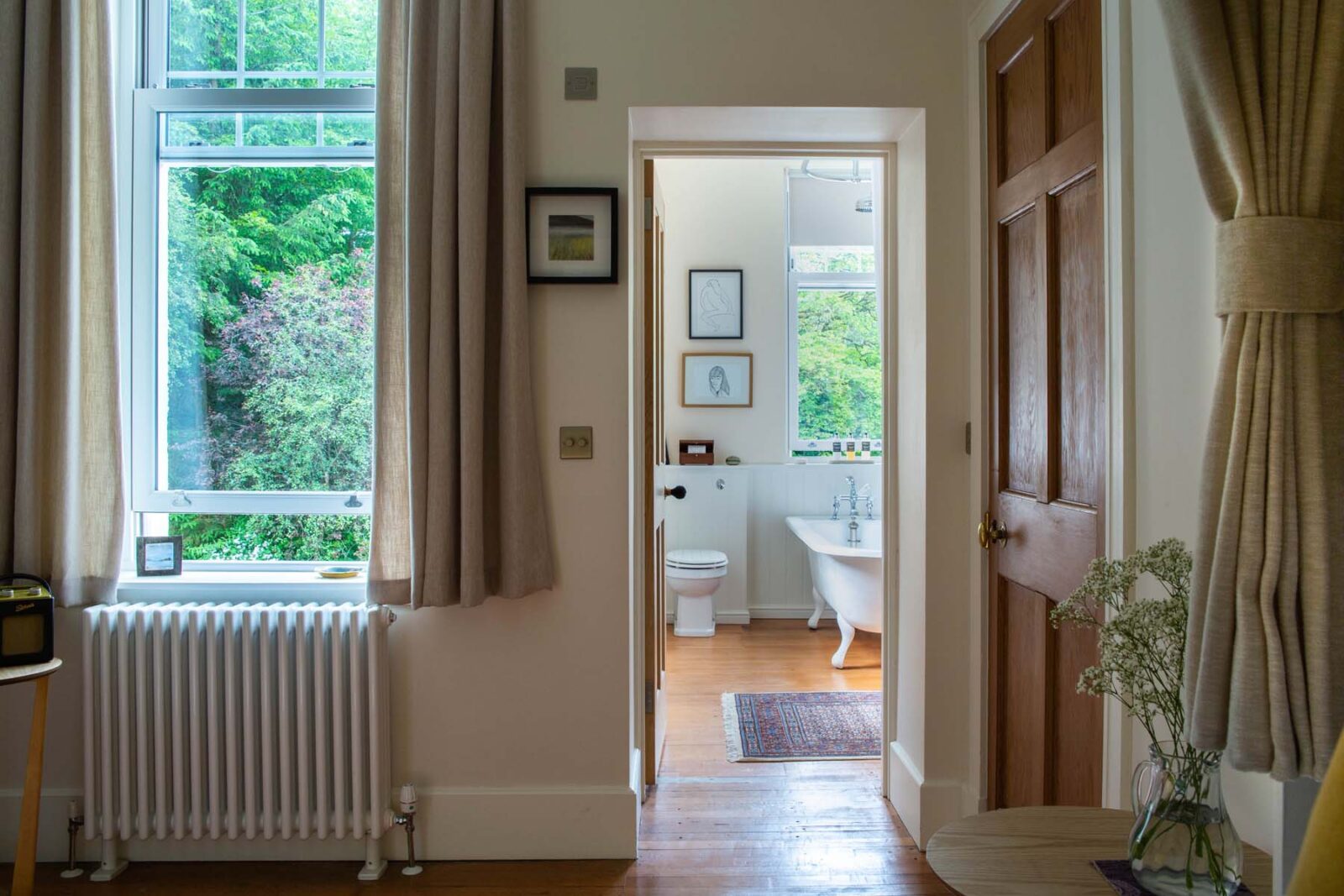 View towards bathroom
