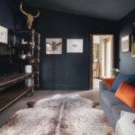 The snug looking cosy with its faux fur rug