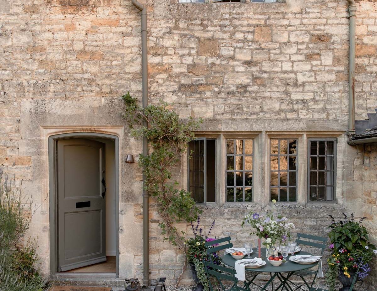 Stone Cottage Mews Exterior with grey painted door