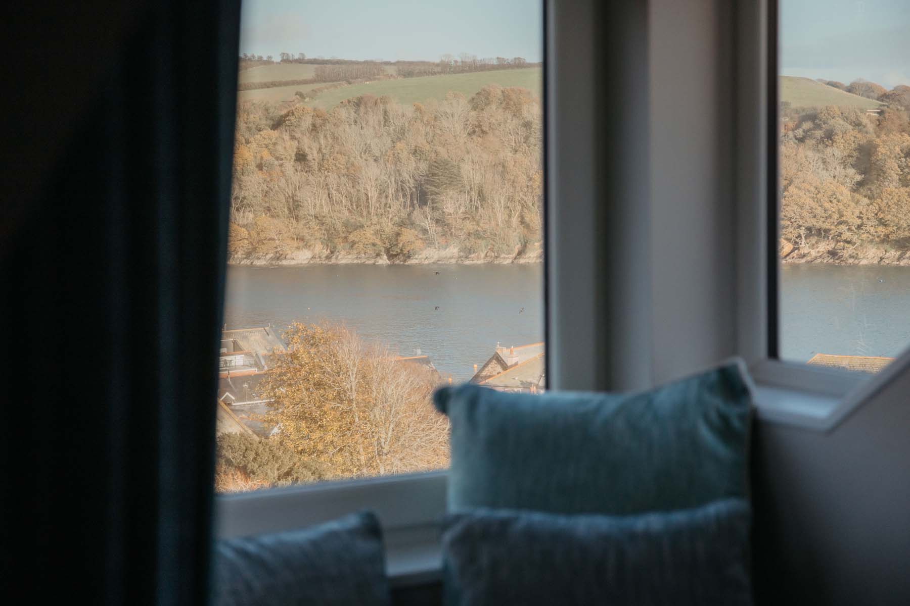 Window seat overlooking the Fowey Estuary