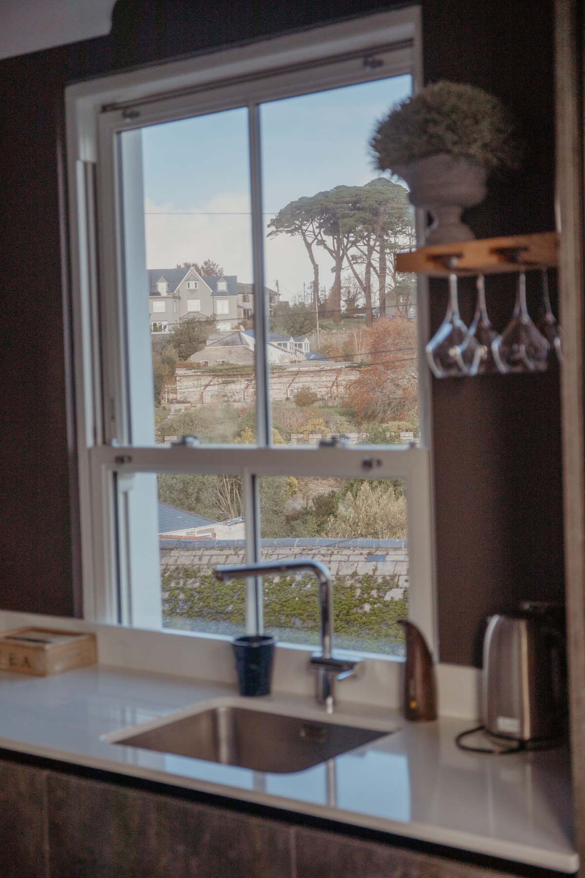 Sink with a window view