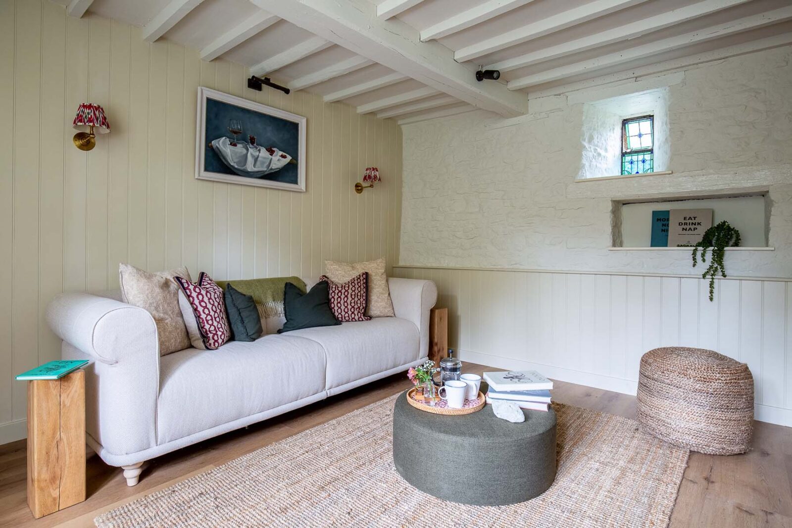 sofa in sitting room and coffee table