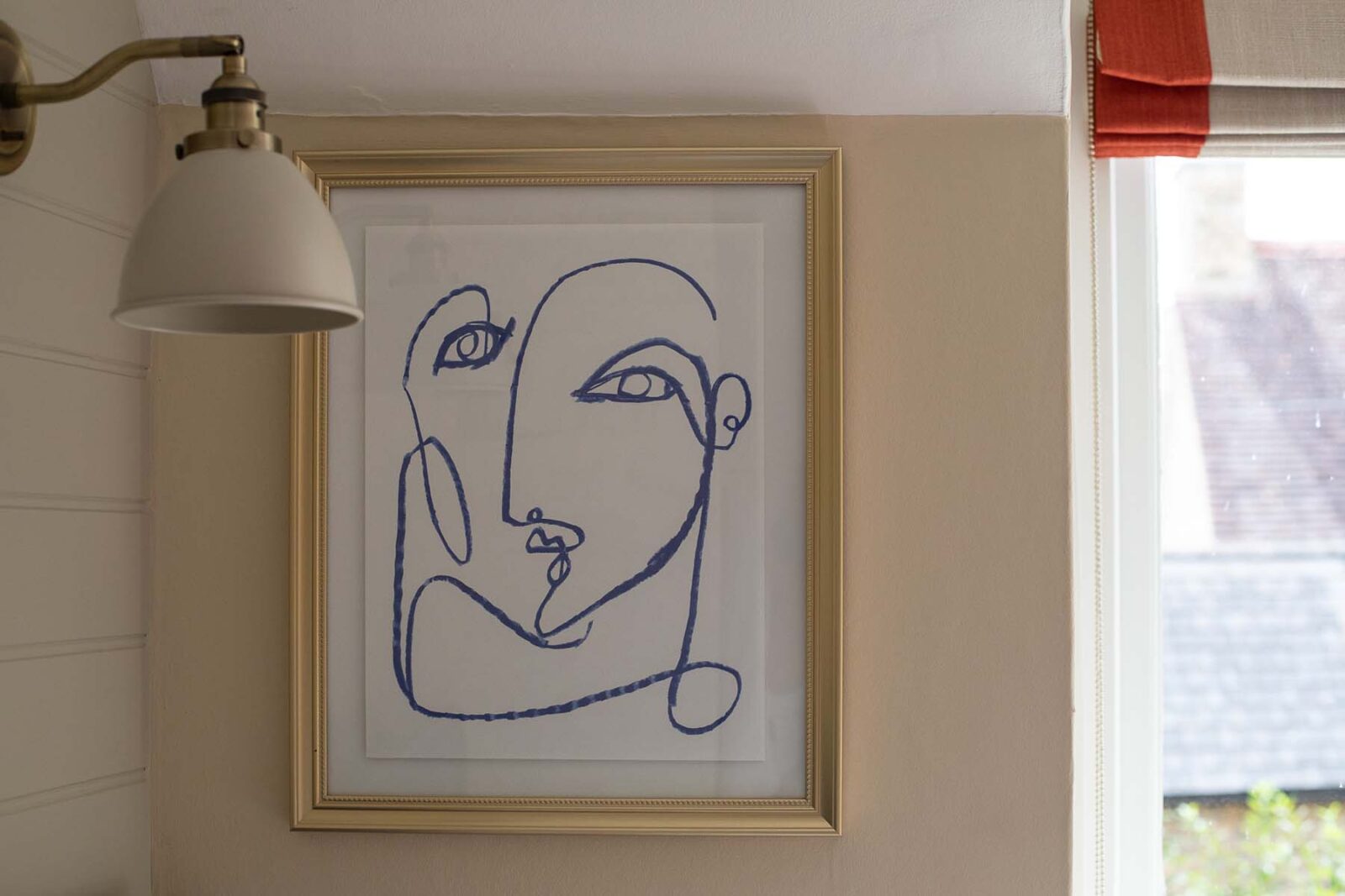 modern artwork on wall