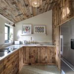Cosy cabin-style kitchen