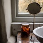 close up of vanity mirror