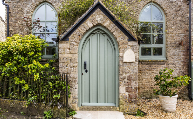 Converted Chapel exterior with green door