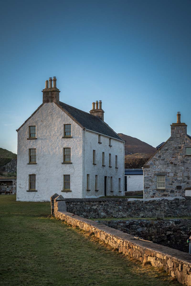 house exterior with blue skies behind